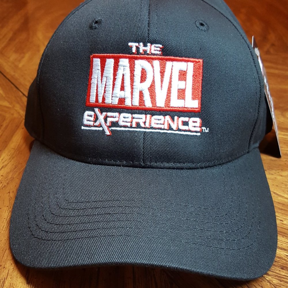 MARVEL LOGO BLACK CAP - Adjustable Size Hat - Picture 9 of 9